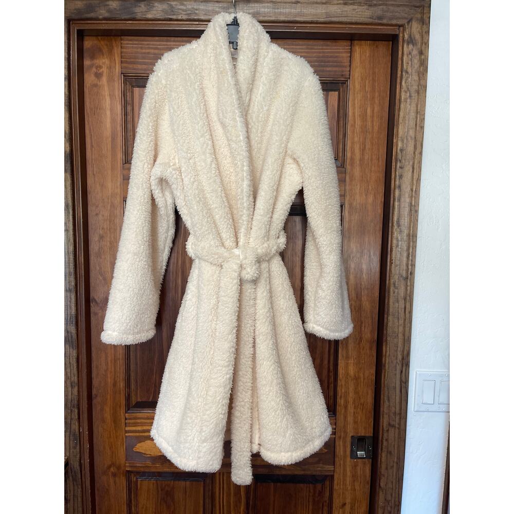 Eberjey Alpine Chic Super Sherpa Robe Cream Large